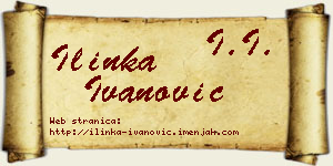 Ilinka Ivanović vizit kartica